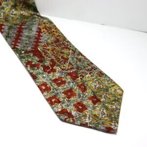 Geoffrey Beene Multicolor‎ Abstract Silk Necktie Vintage Menswear 3.5” Wide